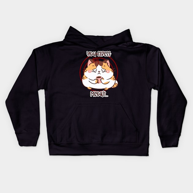 Purr-sistent Irritation Kids Hoodie by Maquia's Dreams